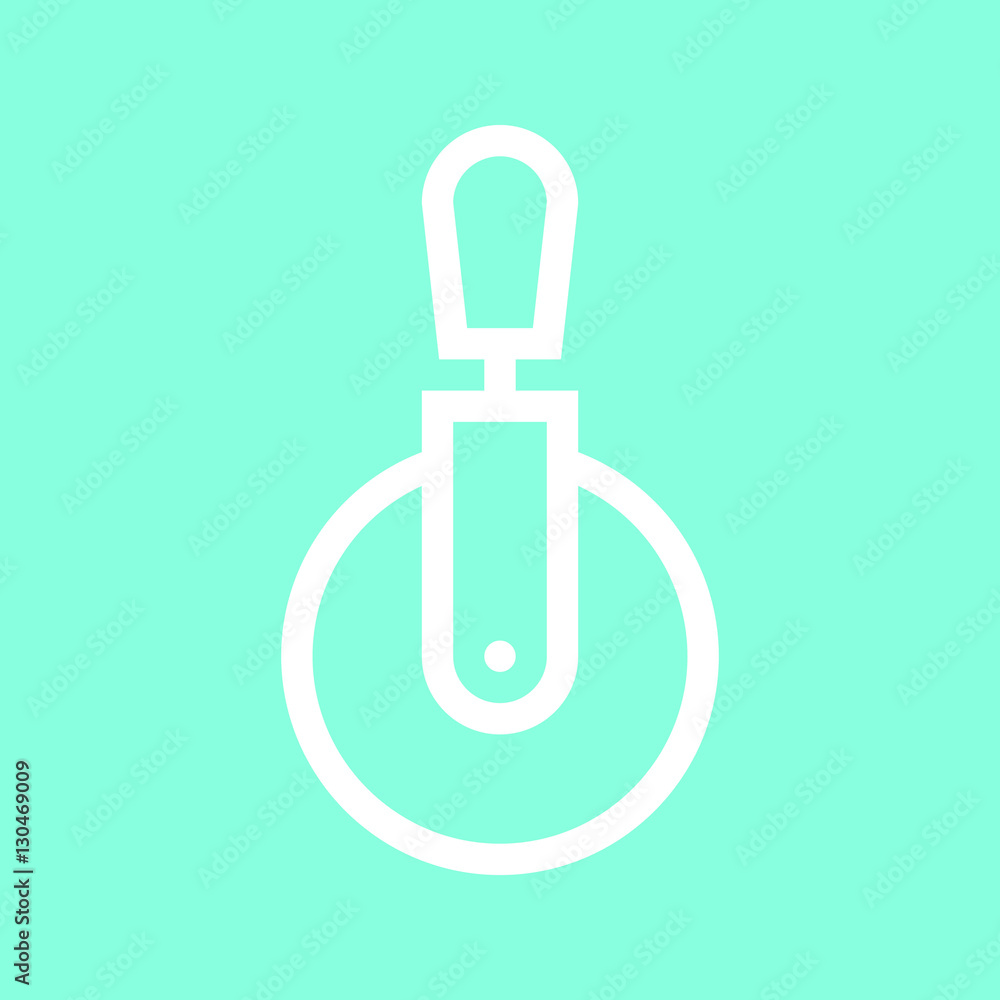 Pizza cutter icon in trendy flat style isolated on grey background. Kitchen symbol for your design, logo, UI. Vector illustration, EPS10. Pizza cutter icon in trendy flat style isolated on grey background. Kitchen symbol for your design, logo, UI. Vector illustration, EPS10.