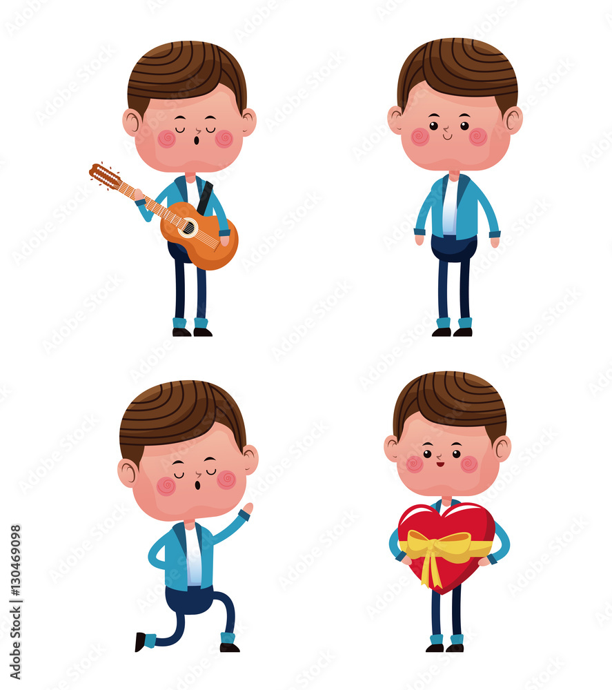 collection lovely boy adorable vector illustration eps 10 collection lovely boy adorable vector illustration eps 10