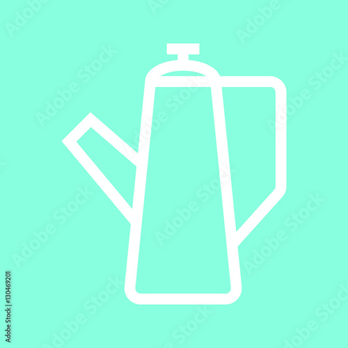 Porcelain teapot icon in trendy flat style isolated on grey background. Kitchen symbol for your design, logo, UI. Vector illustration, EPS10.