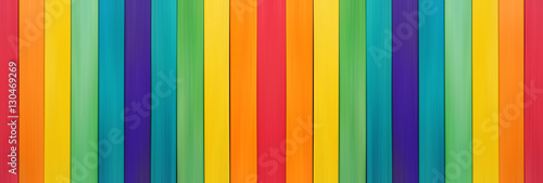 Fence wooden rainbow colorful for wooden textured background use
