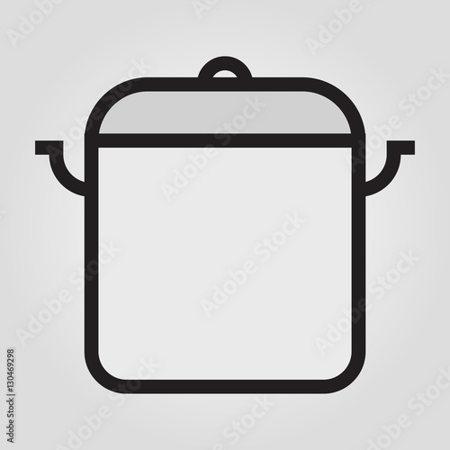 Stew pan icon in trendy flat style isolated on grey background. Kitchen symbol for your design, logo, UI. Vector illustration, 