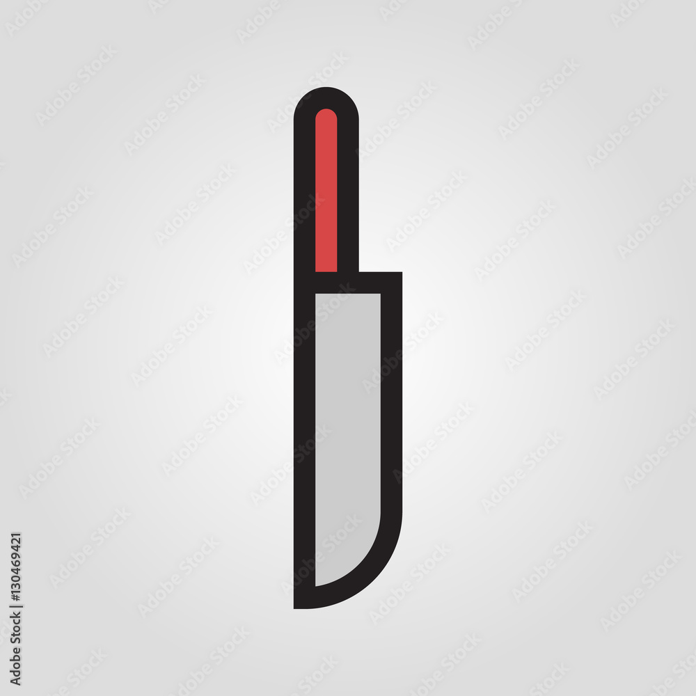 Kitchen knife icon in trendy flat style isolated on grey background. Kitchen symbol for your design, logo, UI. Vector illustration, EPS10. Kitchen knife icon in trendy flat style isolated on grey background. Kitchen symbol for your design, logo, UI. Vector illustration, EPS10.