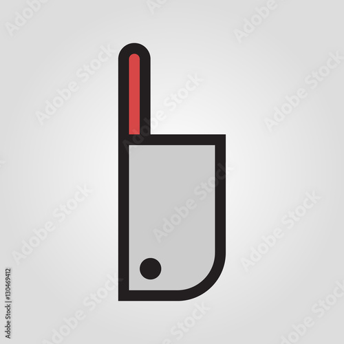 Chopping knife icon in trendy flat style isolated on grey background. Kitchen symbol for your design, logo, UI. Vector illustration, EPS10.