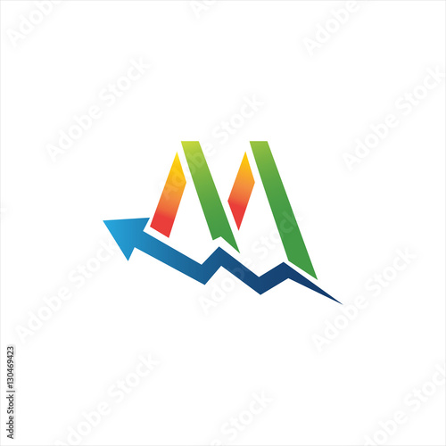  Letter  M Arrow Logo