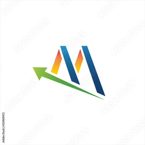  Letter  M Arrow Logo