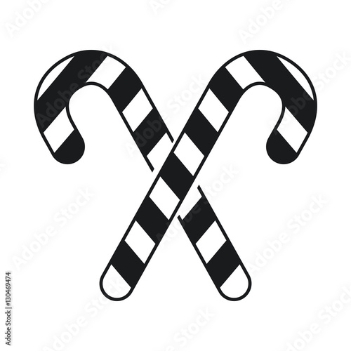 black and white candy stick crossed new year celebration vector illustration eps 10
