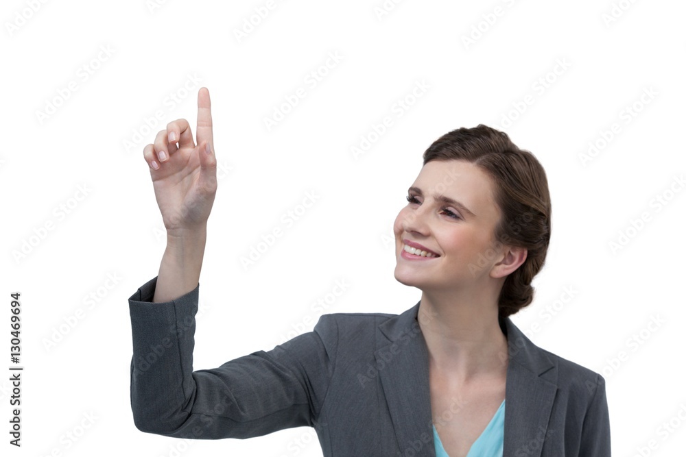 Businesswoman using digital screen Businesswoman using digital screen