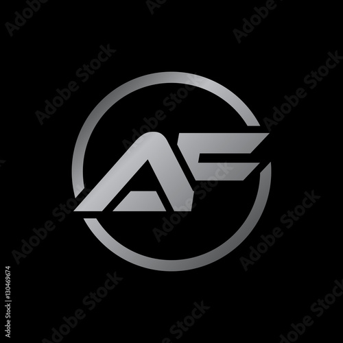 initial letter logo with circle silver color AF Free Download initial letter logo with circle silver color AF - GFXLoad