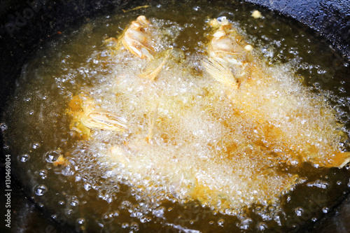 Deep frying fish in Oil