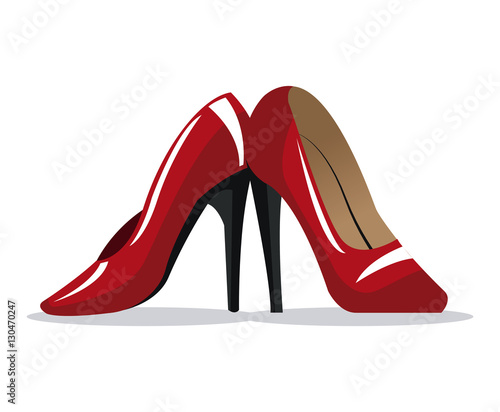 red high heel shoe wo vector illustratino eps 10