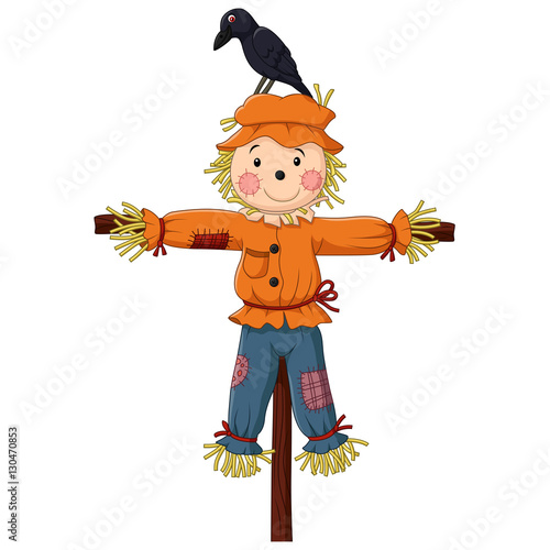 Canvas Print Scarecrow cartoon