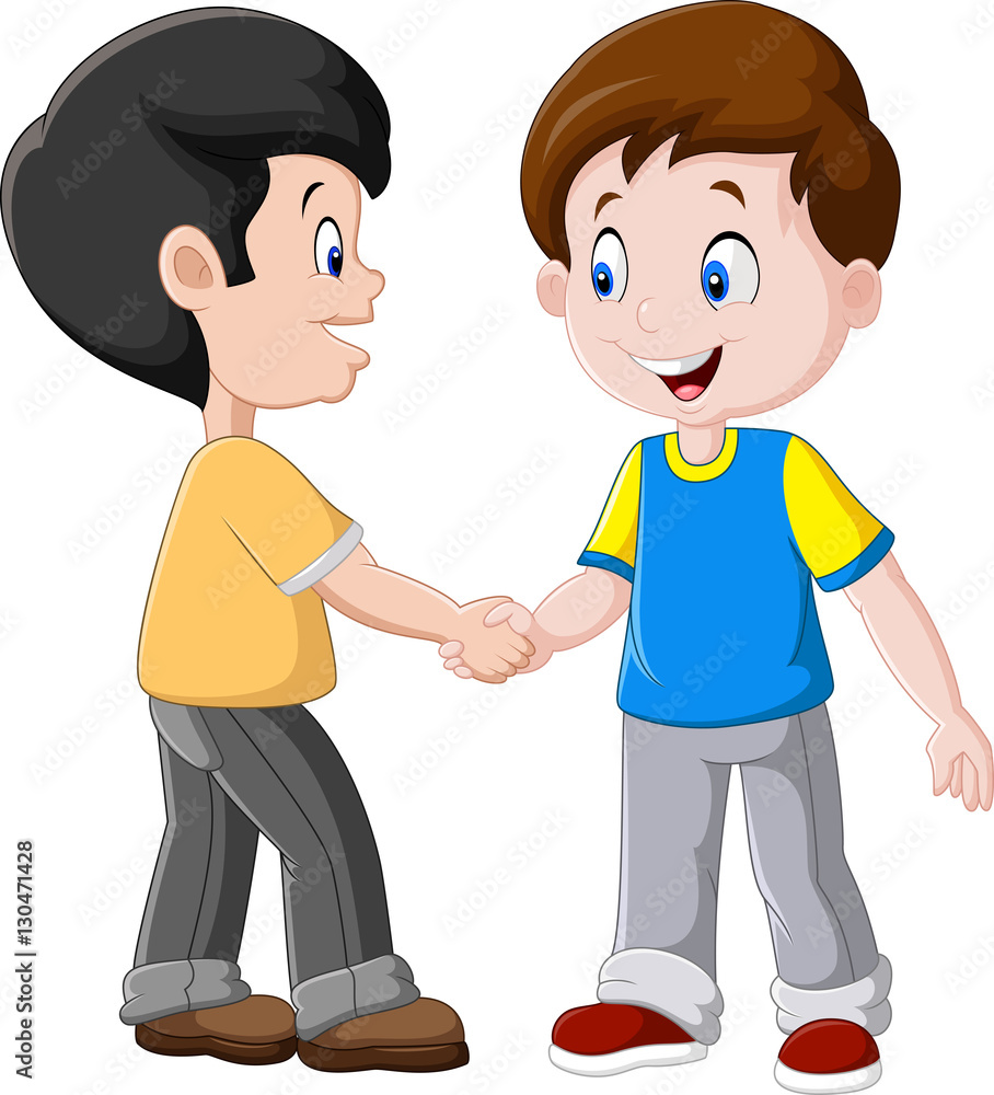 Little Boys Shaking Hands