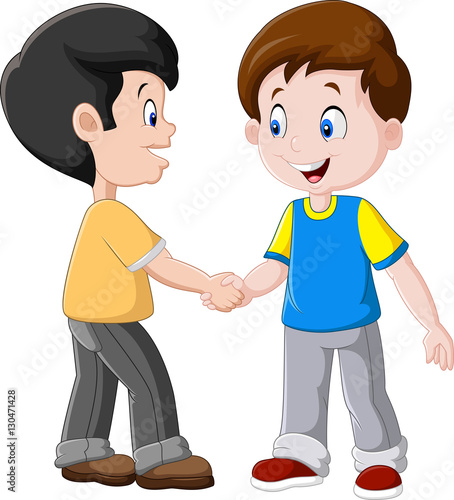 Little Boys Shaking Hands