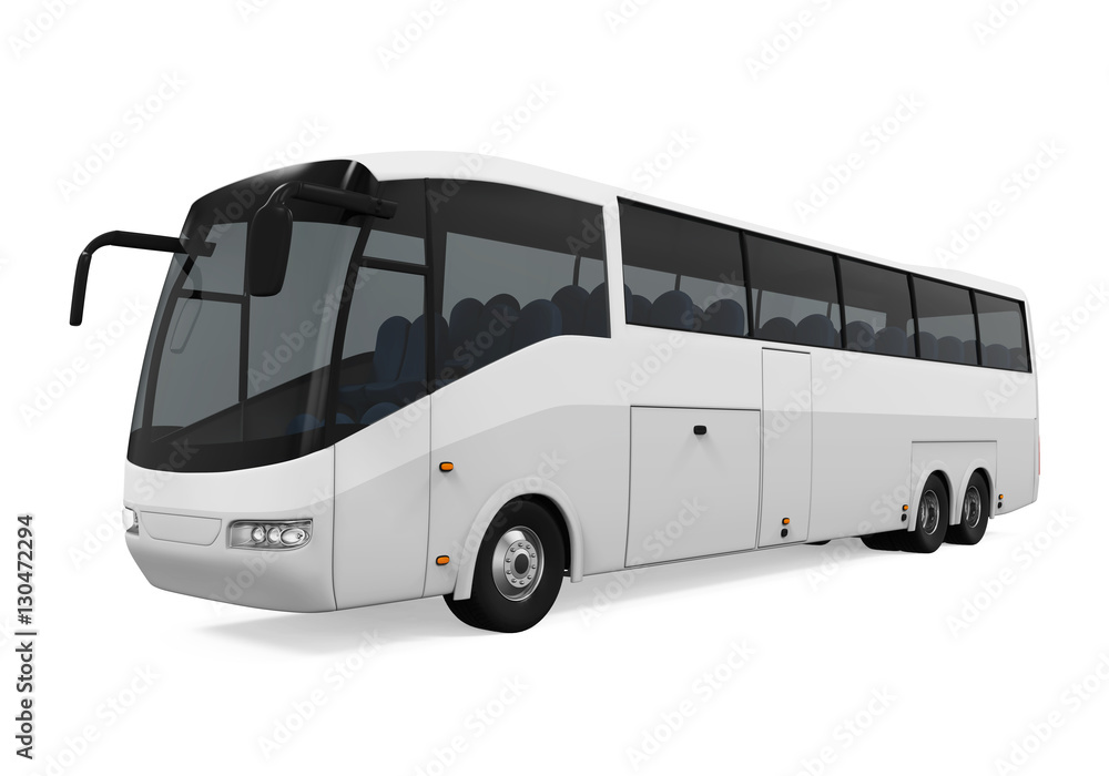 White Travel Bus