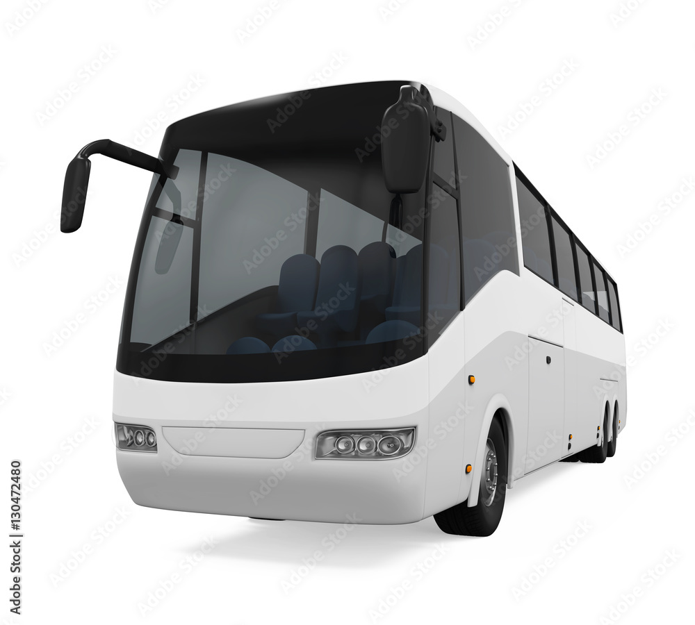 White Travel Bus