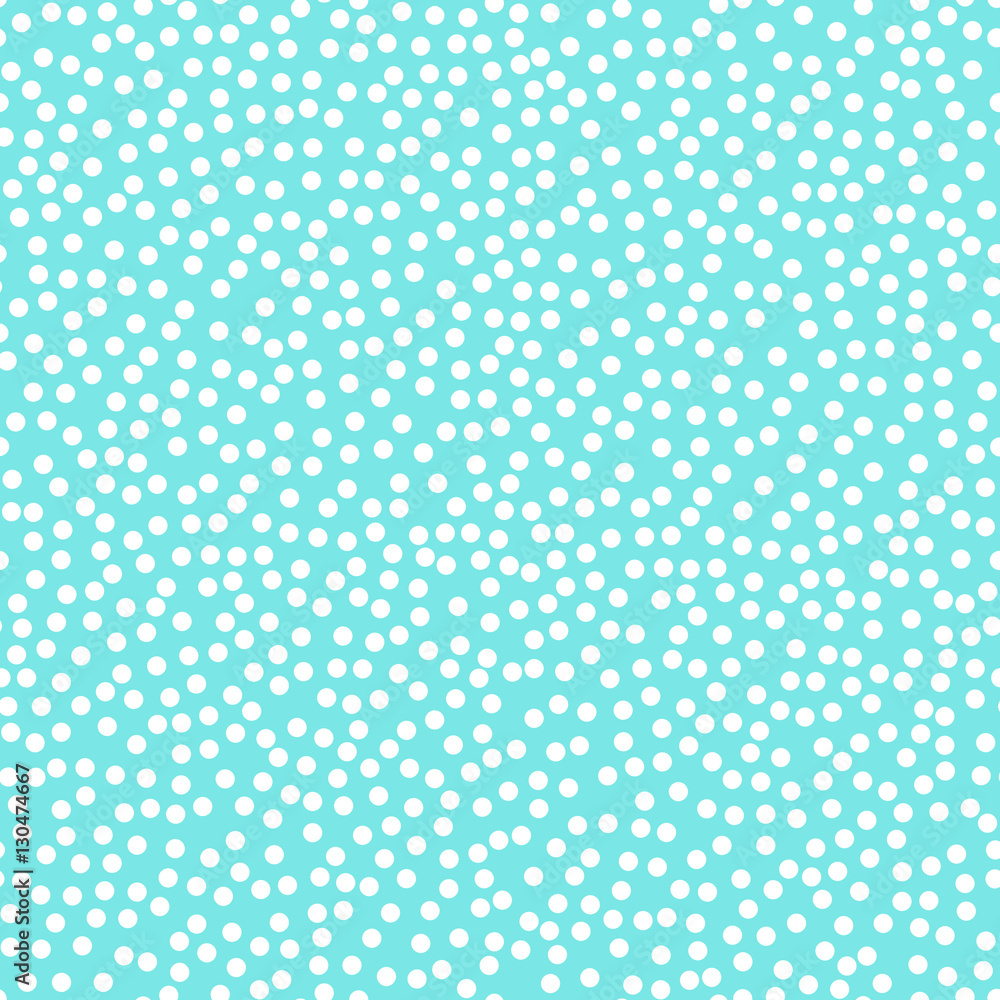 Seamless Aqua Polka Dot pattern. Seam free polkadot wallpaper  background. 