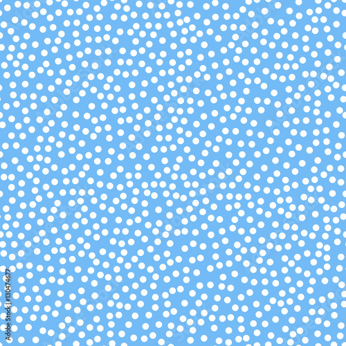Seamless Blue Polka Dot pattern. Seam free polkadot wallpaper background. 