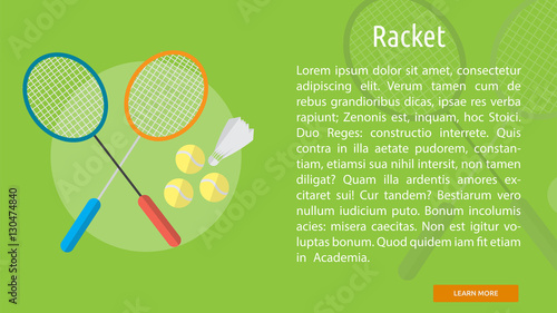 Racket Conceptual Banner © Graphiqa-Stock