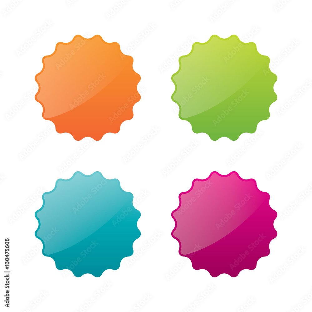 Colorful Set of Empty Labels