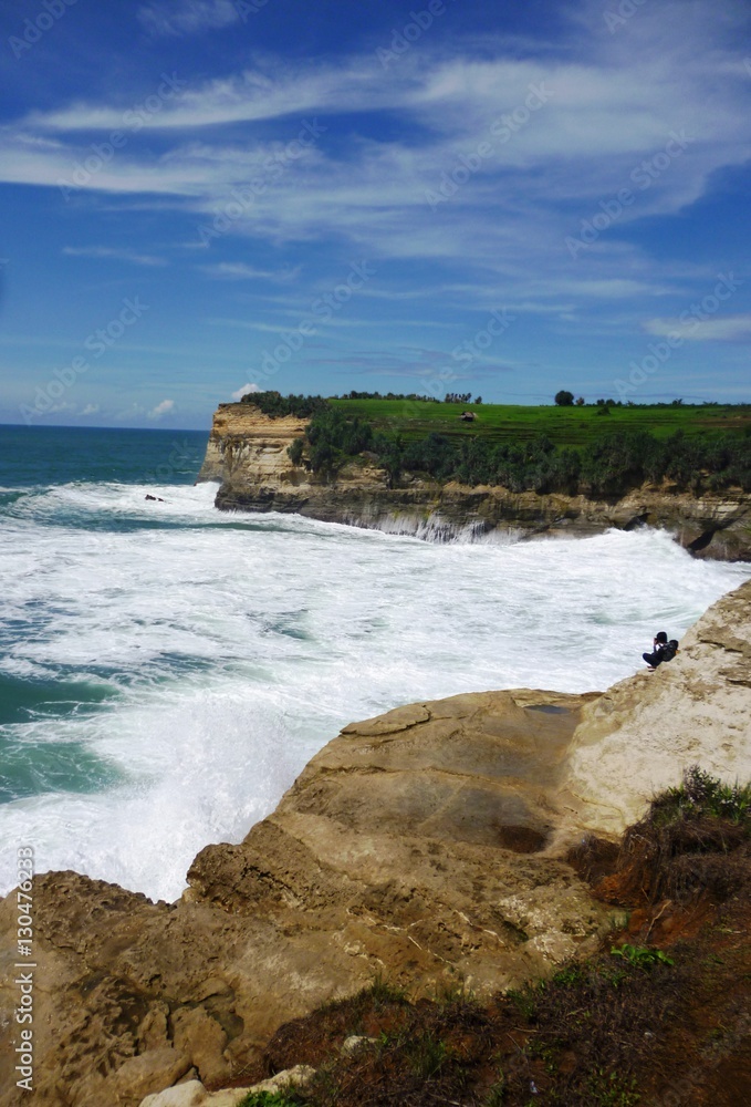 Klayar beautiful beach in the district of Pacitan, east java, Indonesia