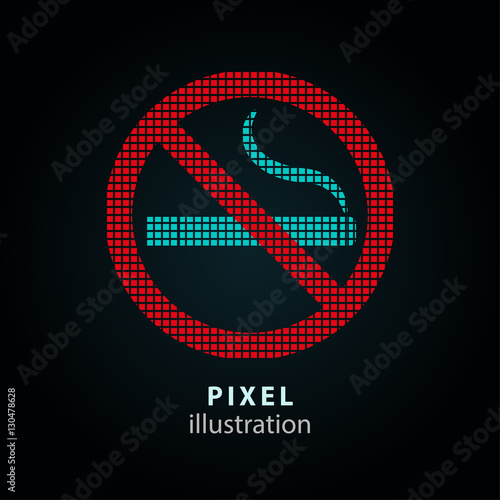Smoke - pixel illustration.