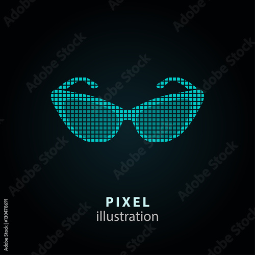 Sunglasses - pixel illustration.