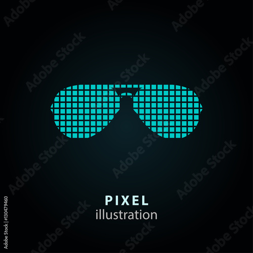 Sunglasses - pixel illustration.
