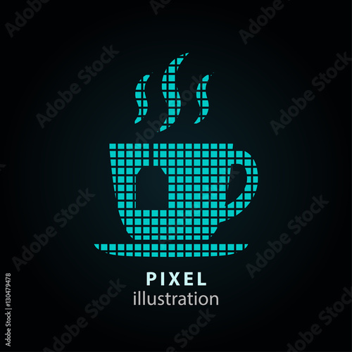 Tea - pixel illustration.