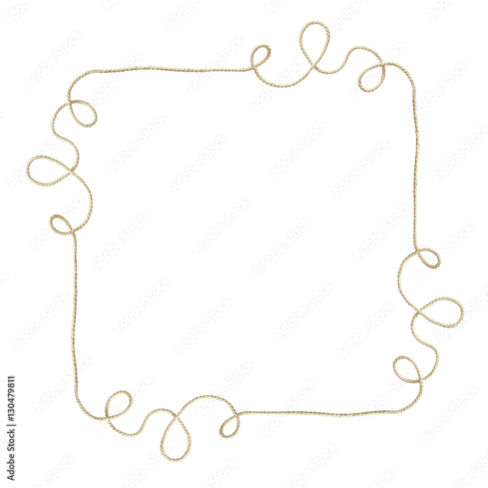 White rope frame White rope frame