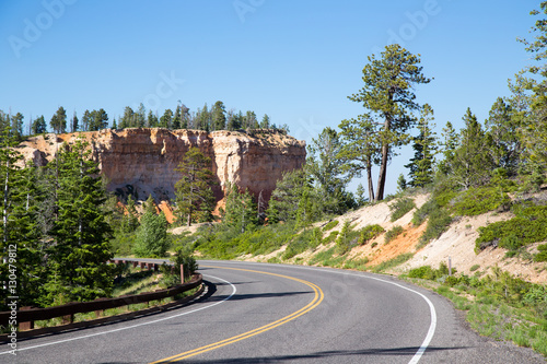 Bryce Utah curved road horizontal