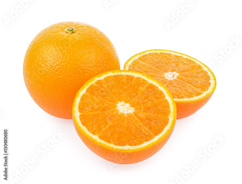 Orange fruit isolated on white background