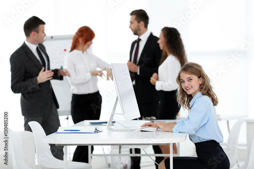 Business woman at modern of...