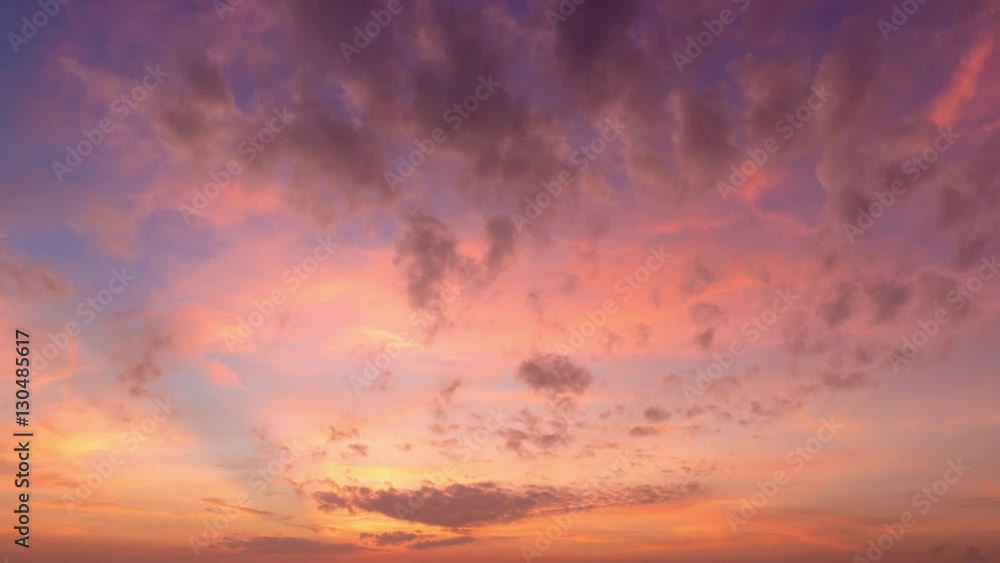 Timelapse nature cloud moving over colourful sky during sunrise Timelapse nature cloud moving over colourful sky during sunrise