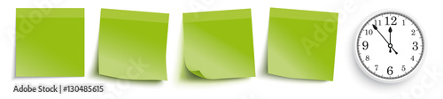 Green Sticks Header Clock
