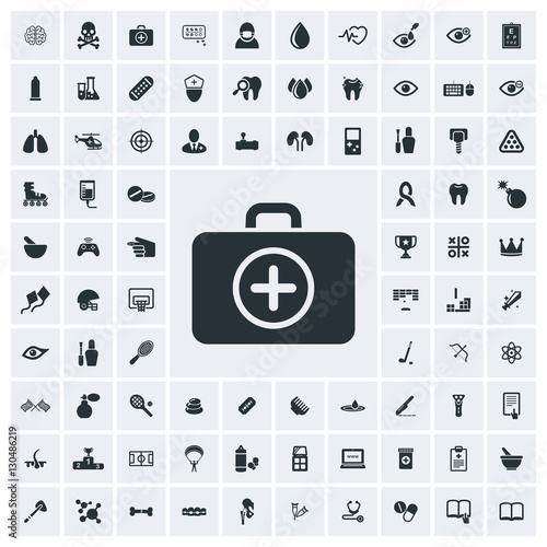 First aid icon, vector icon set