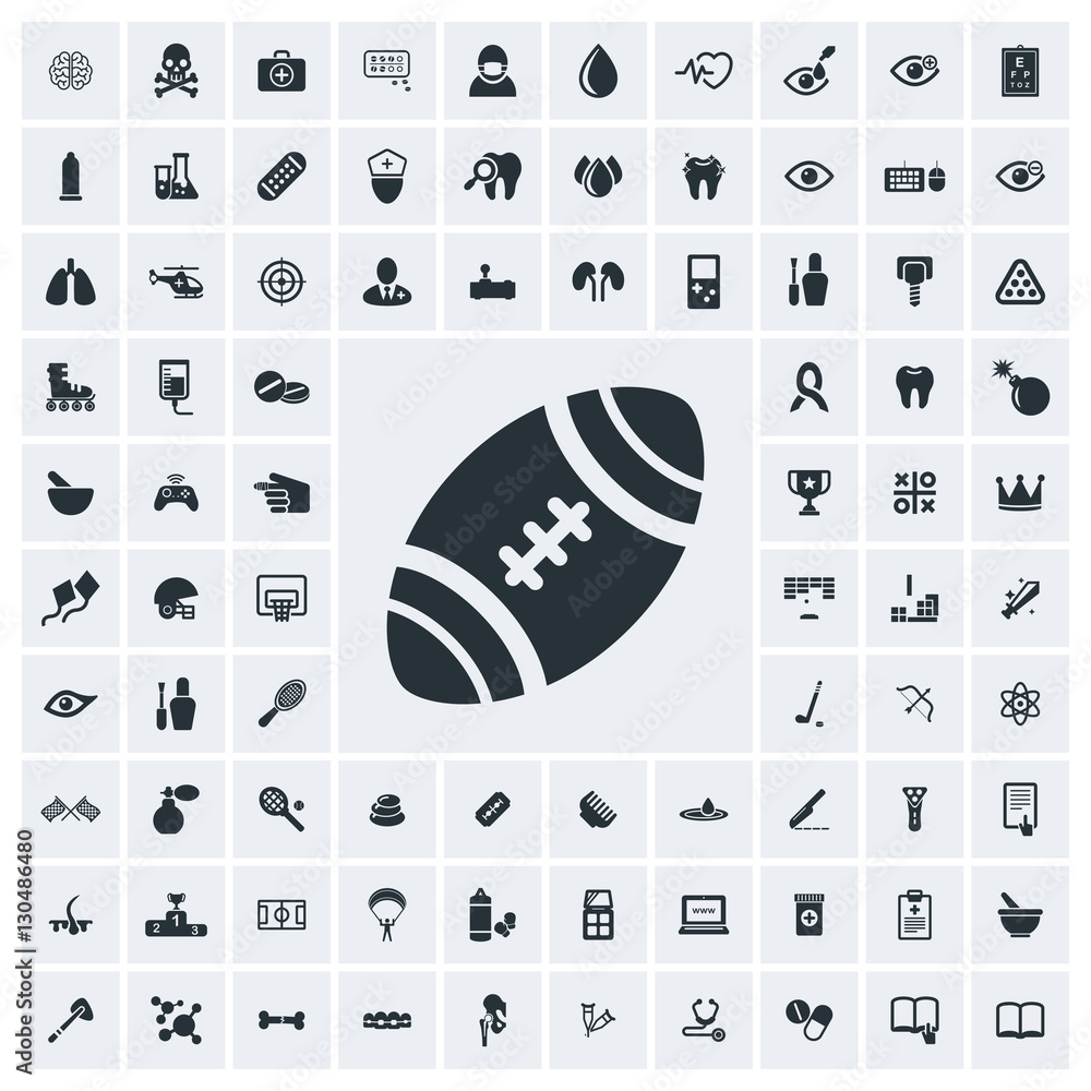 Fototapeta American football icon, vector icon set