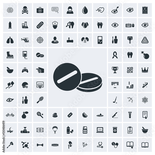 Pills icon, vector icon set