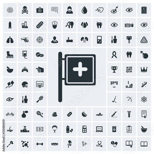 Pharmacy icon, vector icon set