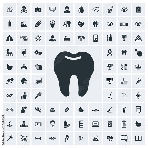 Teeth icon, vector icon set