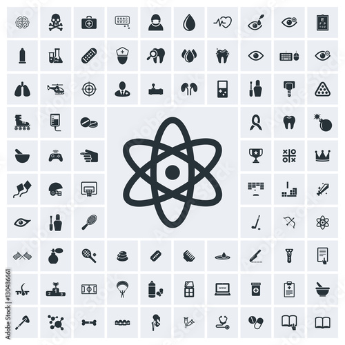 Atom icon, vector icon set