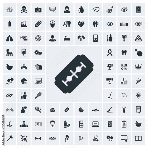 Razor icon, vector icon set