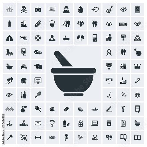 Herbal medicine icon, vector icon set