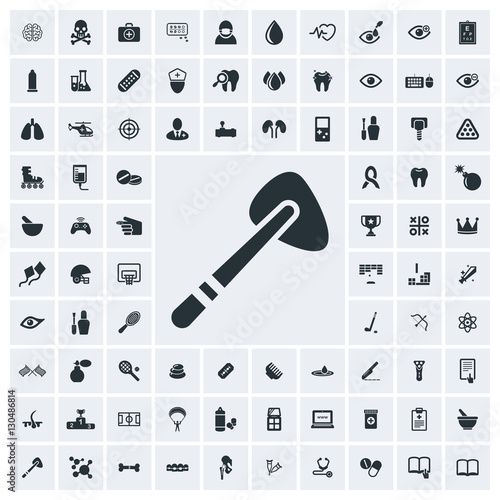 Hammer icon, vector icon set