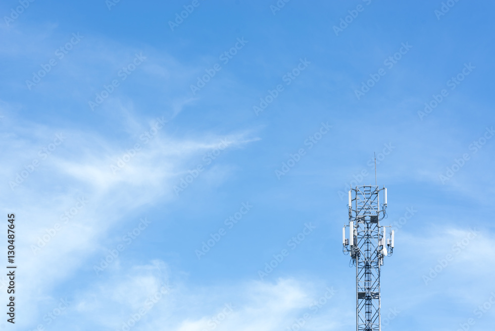 Communication Tower with Parabolic and GSM Antennas, Located in The Thailand.. Communication Tower with Parabolic and GSM Antennas, Located in The Thailand..