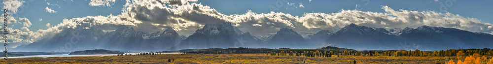Panorama of Teton Range
