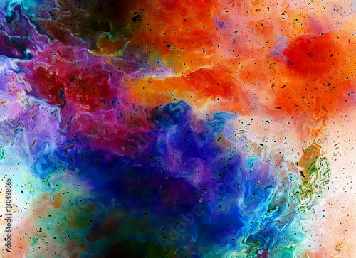 Cosmic space and stars  color cosmic abstract background. Fire effect in space.