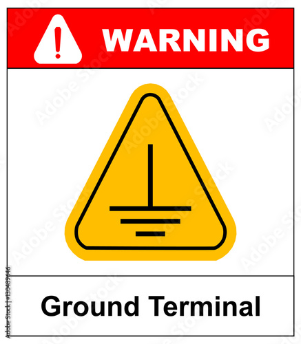 Electrical grounding sign.