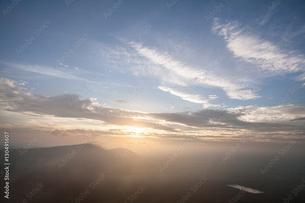 Beautiful sunrise at Pha Mor E Daeng, Sisaket, Thailand. Beautiful sunrise at Pha Mor E Daeng, Sisaket, Thailand.