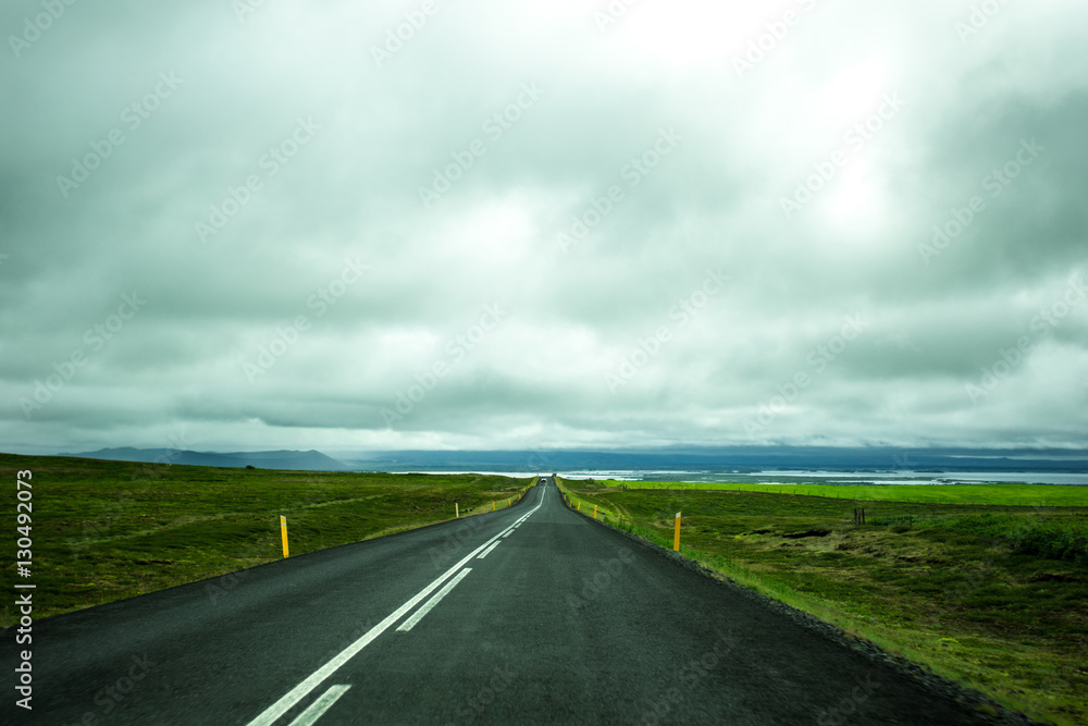 Iceland road landscape