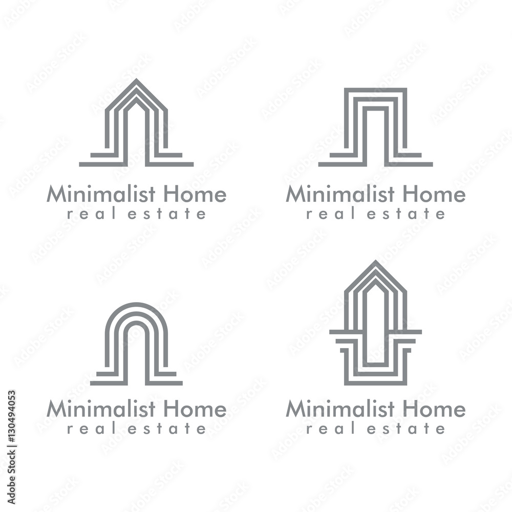 Minimalist Real estate vector logo design